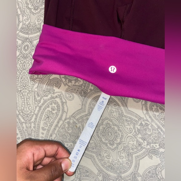 Lululemon size 4 tall maroon flared groove pants w/ reversible waistband - Picture 3 of 6